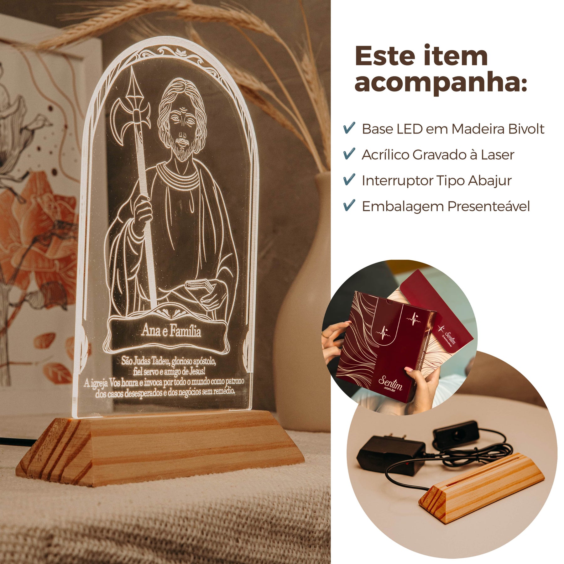 Luminária de São Judas Tadeu