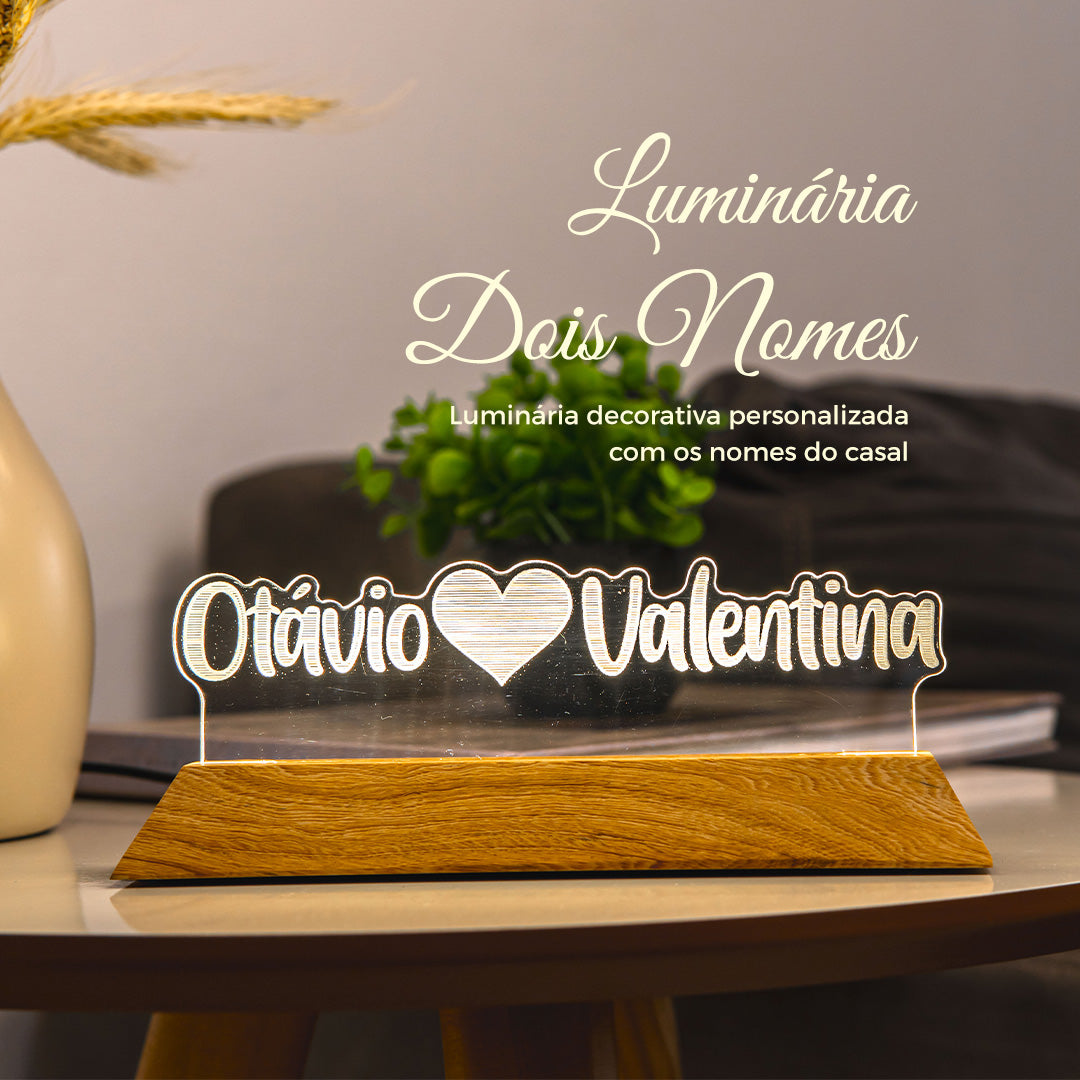 Luminária Dois Nomes