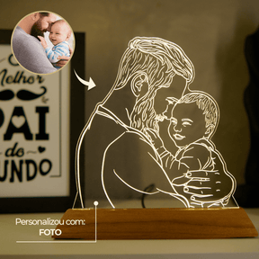 Luminária Pai - Personalizada Com Foto, Frase e Música