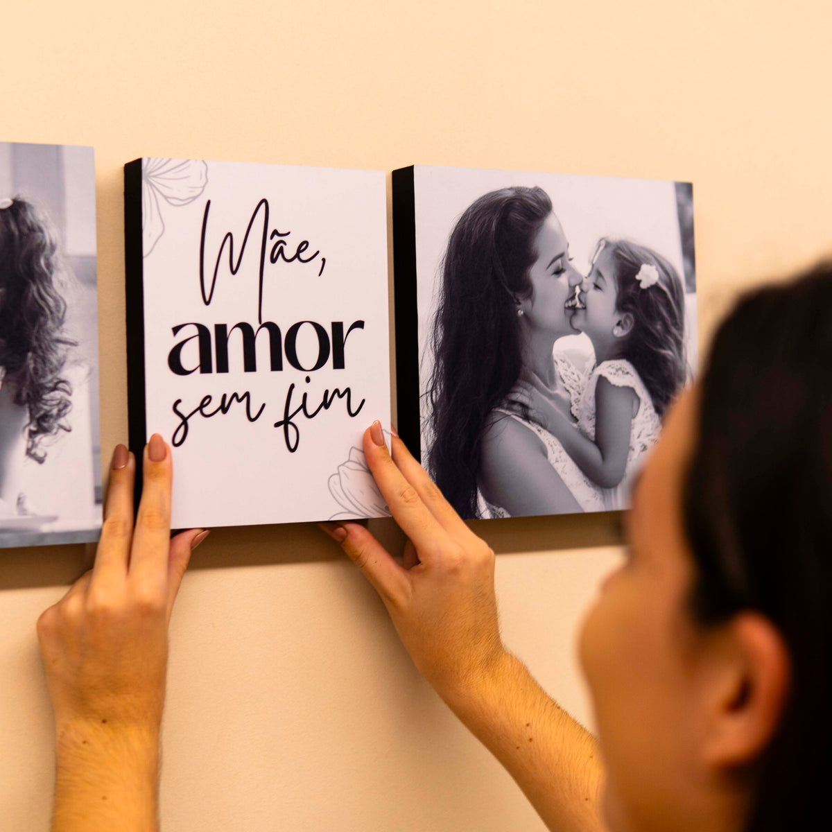 Quadros Mãe Amor Sem Fim - Kit Personalizado Com Foto