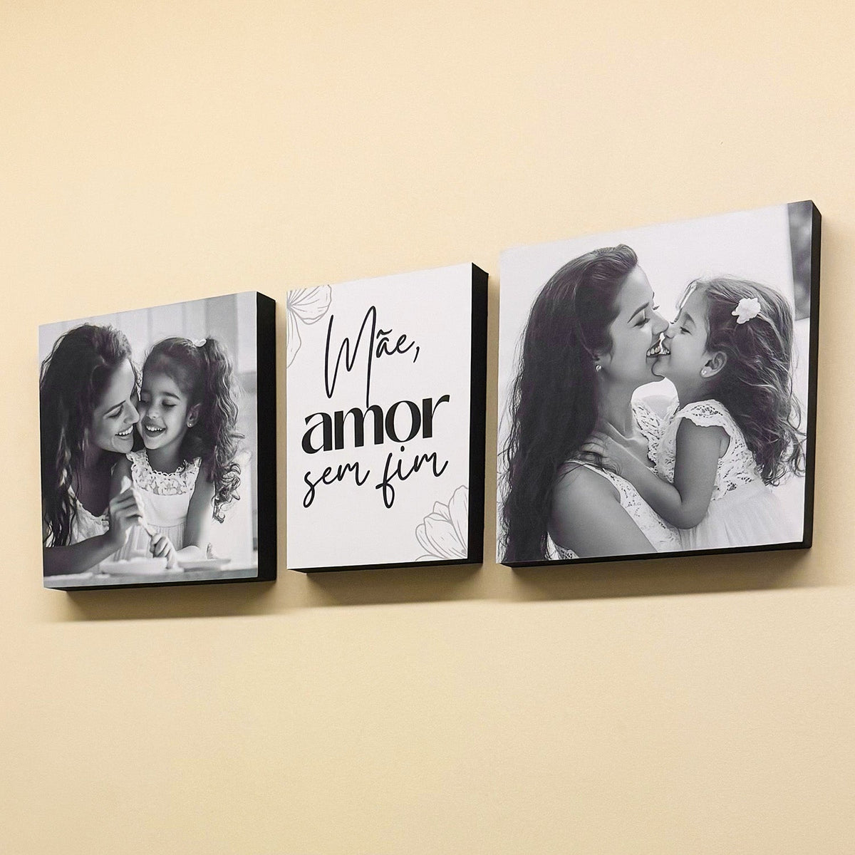 Quadros Mãe Amor Sem Fim - Kit Personalizado Com Foto