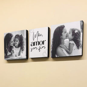 Quadros Mãe Amor Sem Fim - Kit Personalizado Com Foto